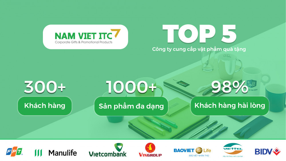 Nam Việt Gifts - Đơn vị cung cấp quà tặng in logo theo yêu cầu