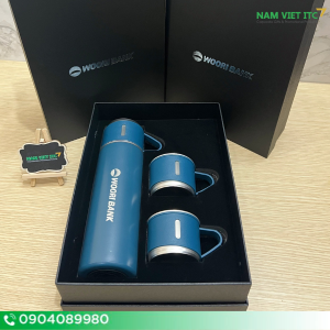 Bộ Giftset Bình Giữ Nhiệt 2 Cốc In Logo