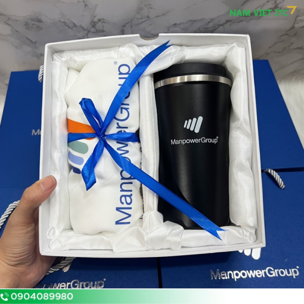 Giftset Túi Vải Bố Và Bình Giữ Nhiệt Manpower